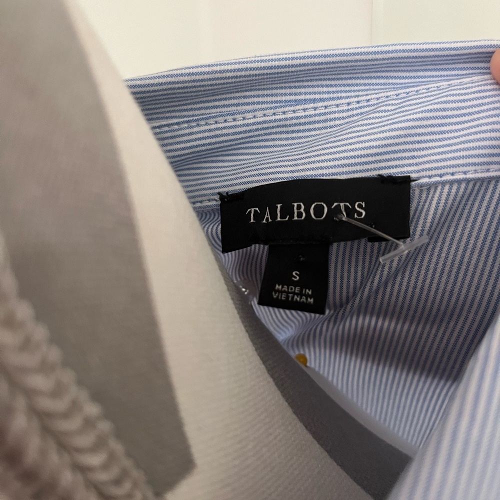 Talbots Small Button Down Blouse - image 2